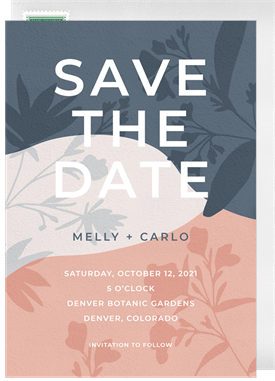 'Botanical Silhouette' Wedding Save the Date