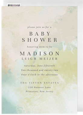 'Pastel Abstract' Baby Shower Invitation