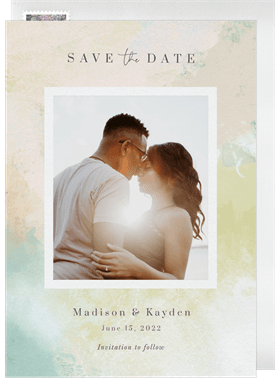 'Pastel Abstract' Wedding Save the Date