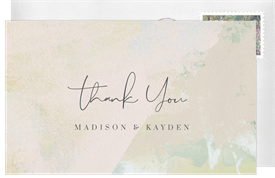 'Pastel Abstract' Wedding Thank You Note
