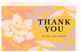 'Floral Crush' Wedding Thank You Note