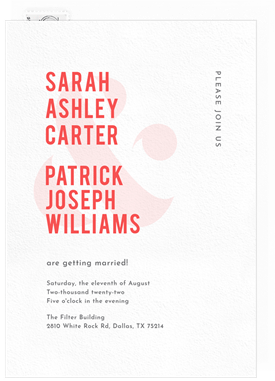 'Ampersand' Wedding Invitation