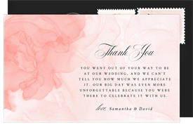 'Blooming Water' Wedding Thank You Note