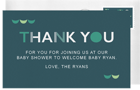 'Whale of a Time' Baby Shower Thank You Note