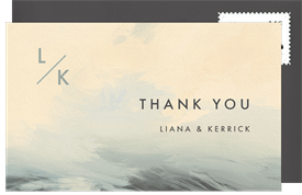 'Painterly' Wedding Thank You Note
