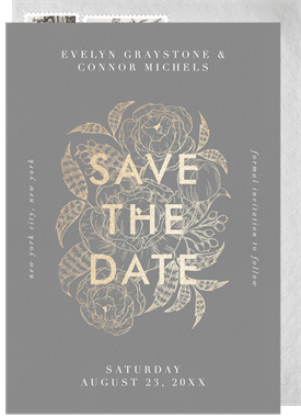 'Floral Focus' Wedding Save the Date