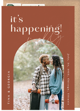 'Finally Happening' Wedding Save the Date