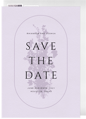 'Wildflowers Silhouette' Wedding Save the Date