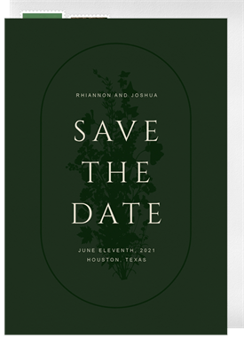 'Wildflowers Silhouette' Wedding Save the Date