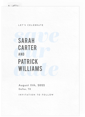'Ampersand' Wedding Save the Date