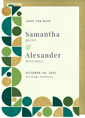 'Contemporary Geometric' Wedding Save the Date