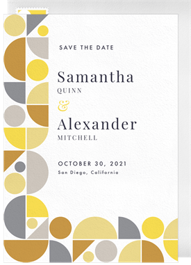 'Contemporary Geometric' Wedding Save the Date