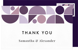 'Contemporary Geometric' Wedding Thank You Note