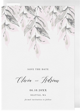 'Leafy Details' Wedding Save the Date