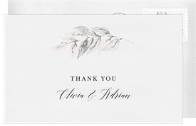 'Leafy Details' Wedding Thank You Note