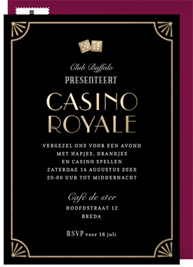 'Casino Royale' Business Invitation