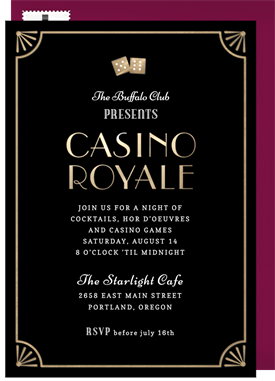 'Casino Royale' Business Invitation