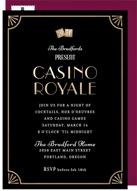 'Casino Royale' Entertaining Invitation