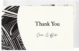 'Batik Inspired Pattern' Wedding Thank You Note