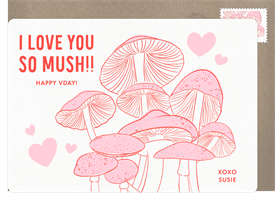 'Mushy Love' Valentine's Day Card