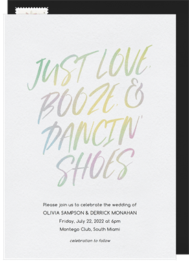 'Dancin' Shoes' Wedding Invitation