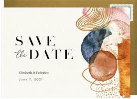 'Watercolor Bliss' Wedding Save the Date