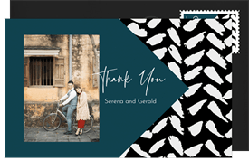 'Pointed Herring' Wedding Thank You Note