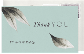 'Floating Flowers' Wedding Thank You Note