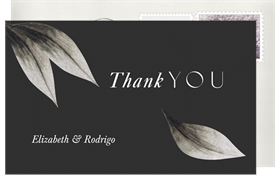 'Floating Flowers' Wedding Thank You Note