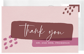 'Artful Abstract' Wedding Thank You Note