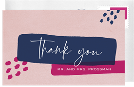 'Artful Abstract' Wedding Thank You Note