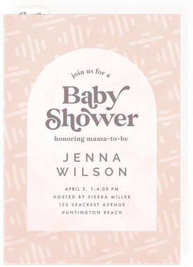 'Doodle Textile' Baby Shower Invitation