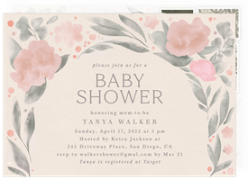 'Boho Floral Arch' Baby Shower Invitation