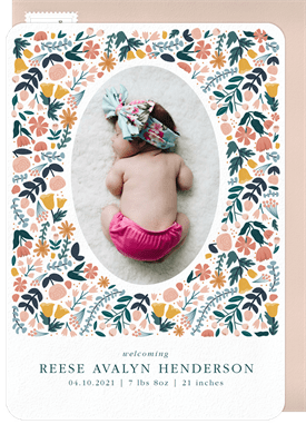 'Sweet Blossoms' Birth Announcement