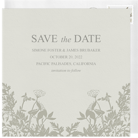 'Pressed Wildflowers' Wedding Save the Date
