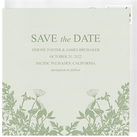'Pressed Wildflowers' Wedding Save the Date