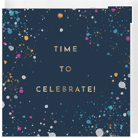 'Happy Paint Speckles' Party Card