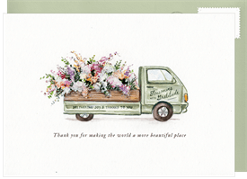 'Blooming with Gratitude' Thank You Cards Card