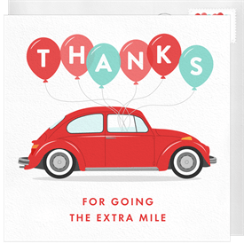'Extra Mile' Thank You Cards Card