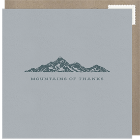 'Mountains of Thanks' Thank You Cards Card