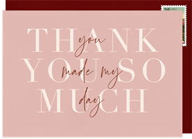 'Made My Day' Thank You Cards Card