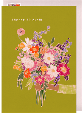 'Say It With Flowers' Thank You Cards Card