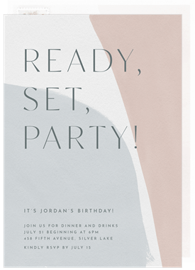 'Ready Set Party' Adult Birthday Invitation