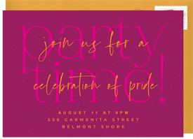 'Party Time!' Pride Invitation