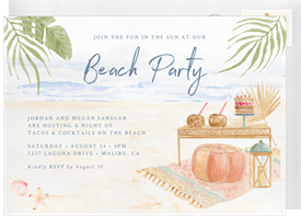 'Boho Beach Party' Summer Party Invitation