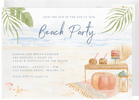 'Boho Beach Party' Entertaining Invitation