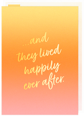 'Happily Ever After Wishes' Congratulations Card