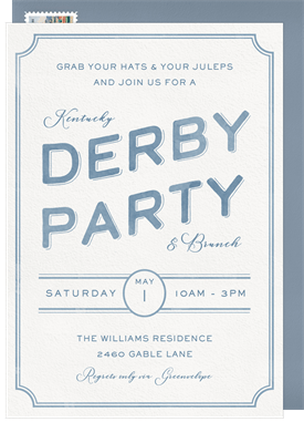 'Derby Party' Entertaining Invitation