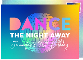 'Disco Dance Party' Adult Birthday Invitation