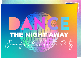 'Disco Dance Party' Bachelorette Party Invitation